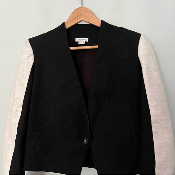 SOLD Helmut Lang Cotton-Linen Colourblock Blazer - Picture 3 of 6